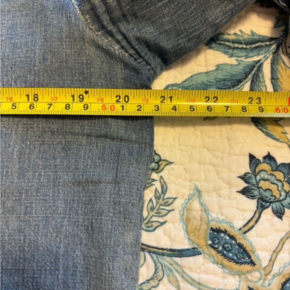 Talbots Button Detail Tencel Chambray Popover Tunic Top - Picture 13 of 13